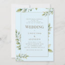 Search for ice blue wedding invitations Greenery