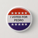 Search for vote for pedro badges Red