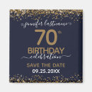 Search for 70th birthday save the dates Gold