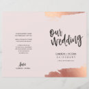 Search for rose gold wedding programs Simple
