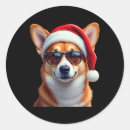 Search for funny corgi stickers Merry christmas