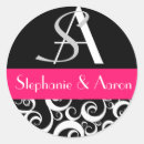 Search for hot pink monogram stickers Initials