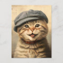 Search for vintage cat paintings postcards Kitty