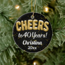 Search for 40th birthday christmas tree decorations Womens