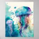 Search for jellyfish posters Watercolor