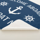 Search for welcome home blankets Navy blue and white