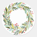 Search for evergreen wreath stickers Watercolor
