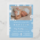 Search for winter christening invitations Blue