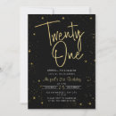 Search for gold glitter 21st birthday invitations Minimalist