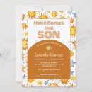 Search for vertical sunshine baby boy shower invitations Bohemian