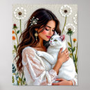 Search for woman with a cat posters Flowers