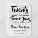 Search for black and white 21st birthday invitations Elegant