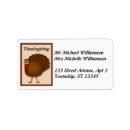 Search for turkey return address labels Brown