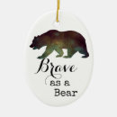 Search for brown bear christmas tree decorations Watercolor