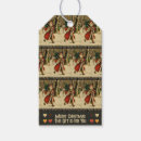 Search for vintage santa gift tags Red