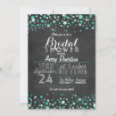 Search for confetti bridal shower invitations Chalkboard