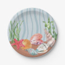 Search for seashell paper plates Tropical