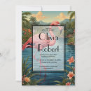 Search for vintage tropical wedding invitations Pink