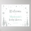 Search for winter baby shower welcome signs Silver