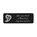 Search for paisley return address labels Heart