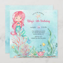 Search for under the sea birthday invitations Pool party