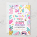 Search for beach birthday invitations Pool party
