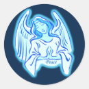 Search for peace angel stickers Blue
