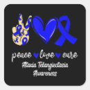 Search for peace love cure stickers Blue