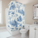 Search for vintage floral shower curtains Toile de jouy