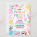 Search for foam birthday invitations Pool party