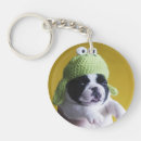 Search for frenchie round key rings Puppy