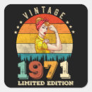 Search for made in 1971 stickers Birthday