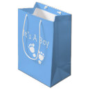 Search for baby footprint gift bags Blue