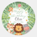 Search for monkey first birthday stickers Jungle