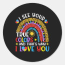 Search for autism rainbow stickers Awareness