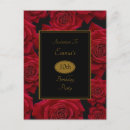 Search for red roses 18th birthday invitations Black