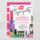 Search for girls spa party invitations For kids