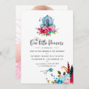 Search for our little princess birthday invitations Floral