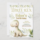 Search for trex birthday invitations Three rex