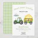 Search for green tractor birthday invitations Farm