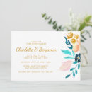Search for teal and gold invitations Watercolor