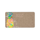 Search for hawaiian floral return address labels Pineapple