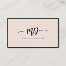 Search for monogram business cards Blush pink