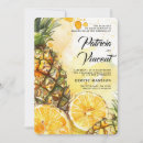 Search for yellow pineapple invitations Watercolor