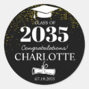 Search for gold glitter graduation stickers Congratulations