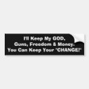 Search for keeps bumper stickers God