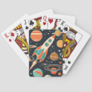 Search for space rocket playing cards Stars