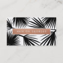 Search for palm leaf business cards Summer