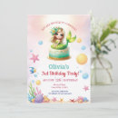 Search for mermaid 3rd birthday invitations Glitter