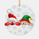 Search for elf in christmas tree decorations Santa claus